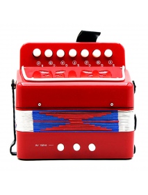 Mini Toy Accordion 7 Keys and 3 Buttons Keyboard Musical Instrument for Children Kids Gift