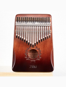 17 Keys Gauntlets Thumb Piano Mahogany Kalimbas Wood Acoustic Musical Instrument for Beginner  With Accessories