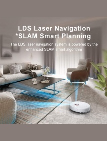 Dreame D9 Smart Robot Vacuum Cleaner Sweep and Mop 3000Pa Suction LDS Laser Navigation 150 Minutes Running Time 270ml Electric W