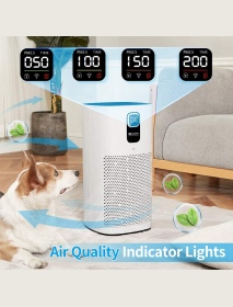 Proscenic A9 Air Purifier LED Display 460m³/h CADR 4 Gear Wind Speed Remove 99.97% Dust Smoke Pollen Alexa Google Home Voice Con