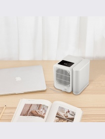MICROHOO 6W 1000ml Water Capacity White Mini Air Conditioner Touch Screen Adjustment Energy Saving Low Noise Wind Shield