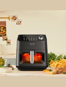 Kyvol AF600 1350W Wifi Smart Control Air Fryer 6QT Large Capacity with 12 Preset Cooking Programs on Panel