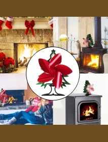 Christmas Style 5-Blade Heat Powered Wood Stove Fan Fireplace Log Wood Burner Eco Fan