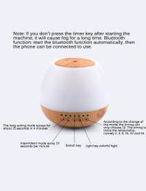 400ml Electric Ultrasonic Air Mist Humidifier Purifier Aroma Diffuser Bluetooth Function with Colorful lights for Home Car Offic