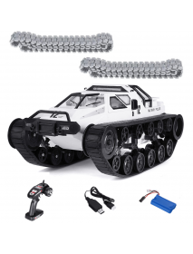 SG 1203 1/12 2.4G Drift RC Tank Car with Two Rubber and Two Mental Tracks with LED Lights RTR High Speed Full Proportional Contr