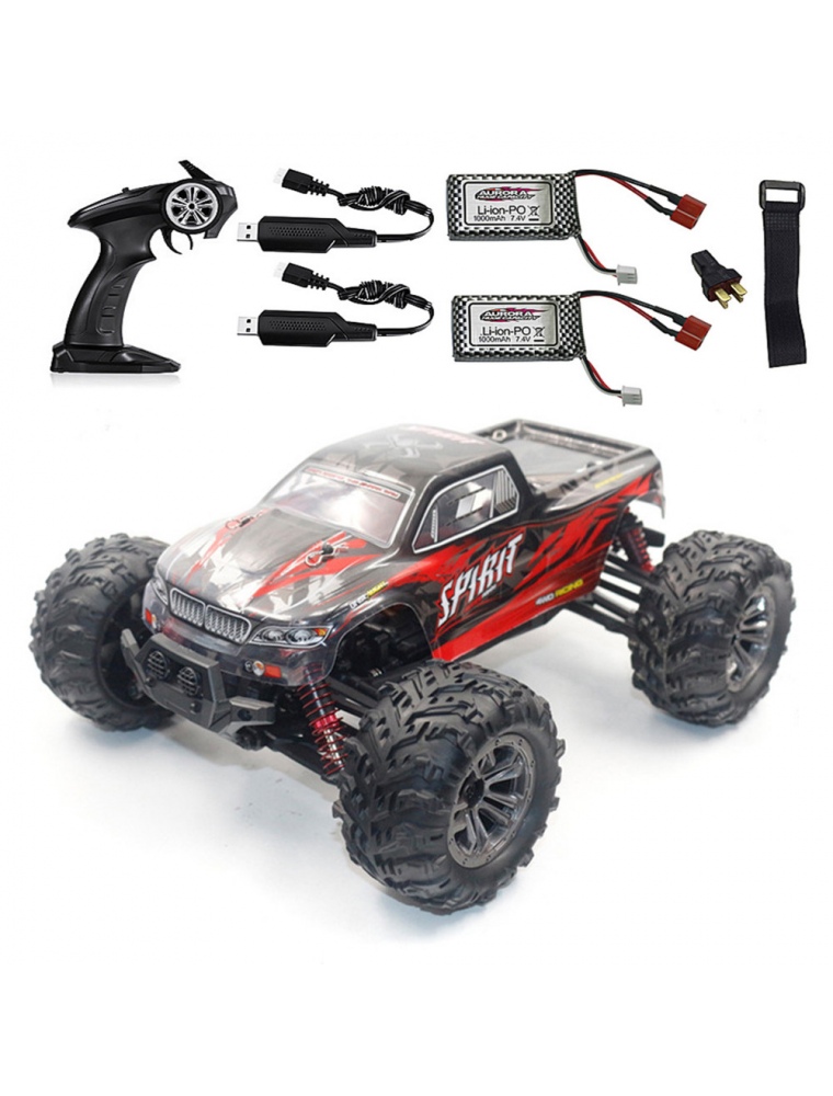 Xinlehong Q901 with Two Battery 1/16 2.4G 4WD 52km/h Brushless Proportional Control RC Car LED Light RTR Toys