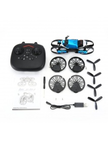 HeHengDa Toys H6 2.4G 2 In 1 Electric RC Deformation Motorcycle Drone WIFI Control Car RTR Model