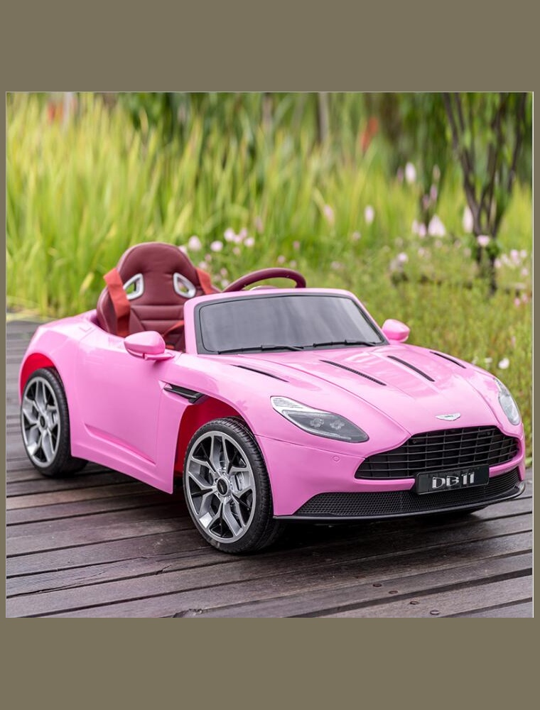 DB11 Ride on Car Kids Ride On Luxury RC Car Toys With Remote Control Led Lights Safety Belt Music RC Vehicles