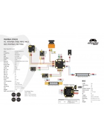 MAMBA F405 Mini MK2 Betaflight F4 Flight Controller & F30 30A / 25A 3-4S DSHOT600 FPV Racing Brushless ESC 20×20mm for RC Drone 