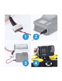 iFlight Power Supply Wire Right Angle Plug For GoPro 6/7/8/9 Camera Power Cable RC Balance Plug to Type-C Adapter BEC Wire for F