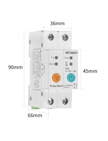 2P 63A eWelink Single Phase Din Rail WIFI Smart Switch Energy Meter Leakage Protection Remote Read KWh Meter Wattmeter Works wit