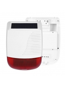 EARYKONG 433MHz Wireless Sound Alarm Outdoor Waterproof Solar Power Light Sound Siren For GSM Alarm System Fire Alarm
