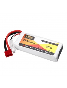 ZOP Power 7.4V 2200mAh 35C 2S Lipo Battery T Plug for Wltoys 124019 144001 10428 10428A/B/C/A2/B2/C2 K949 RC Car