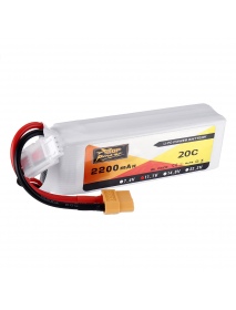 2Pcs ZOP Power 11.1V 2200mAh 3S 20C Lipo Battery XT60 Plug for Eachine Wizard X220 FPV Racing RC Drone