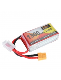 ZOP Power 11.1V 1300mAh 100C 3S Lipo Battery XT60 Plug for RC Racing Drone